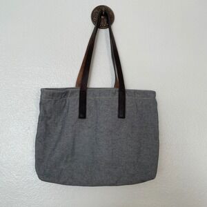 Everlane Gray Tote Zip closure Leather Handles